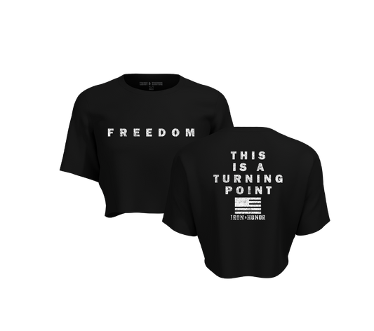 FREEDOM OVERSIZE CROP TEE