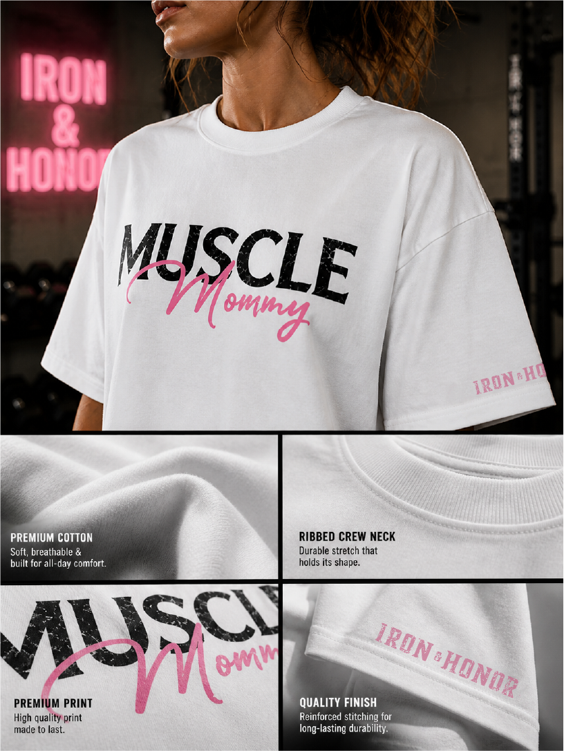 MUSCLE MOMMY OVERSIZED CROP