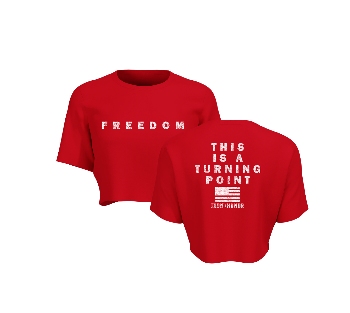 FREEDOM OVERSIZE CROP TEE