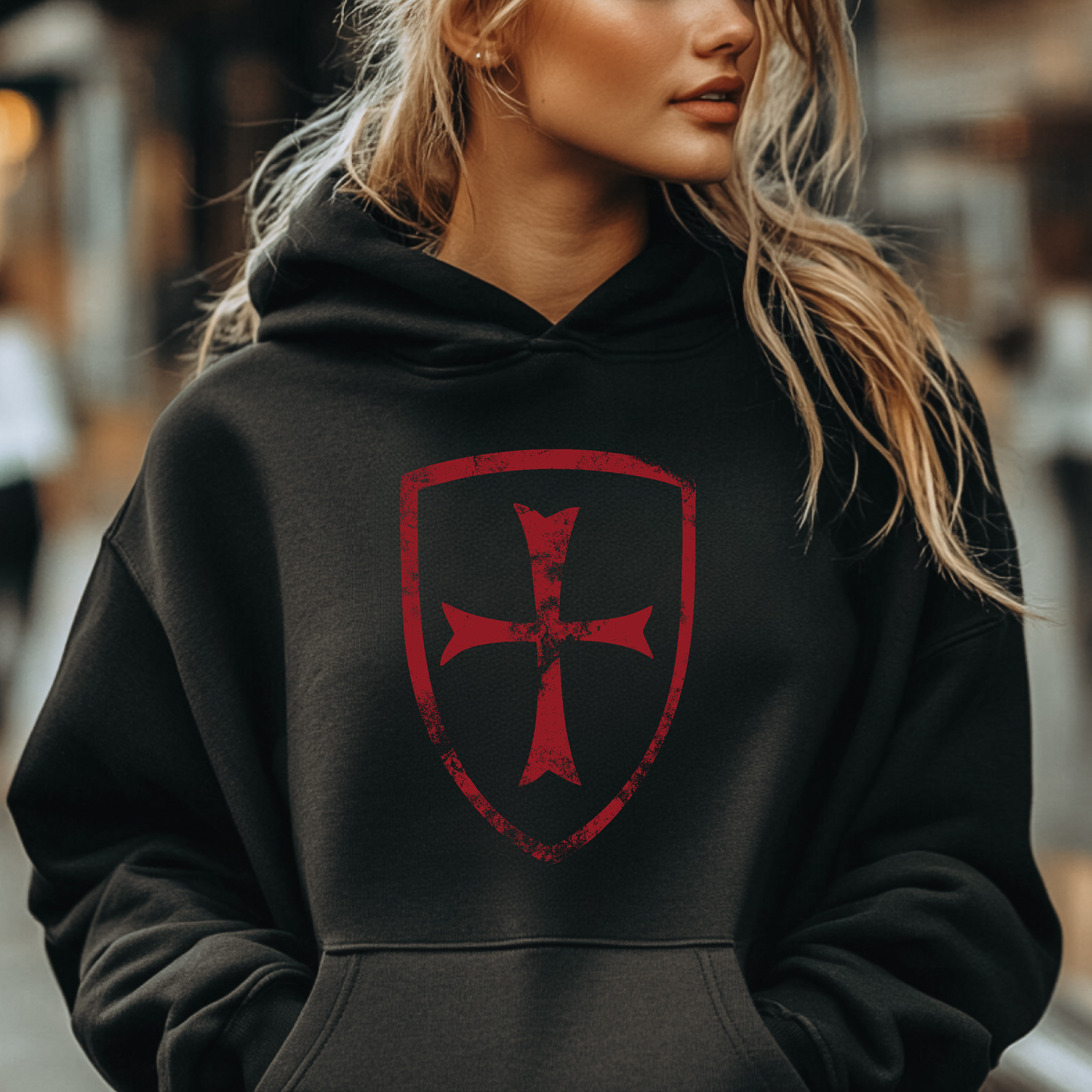 ST GEORGE SHIELD WOMENS HOODIE