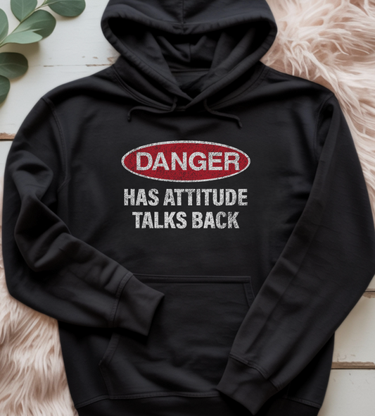 DANGER ATTITUDE WOMENS HOODIE
