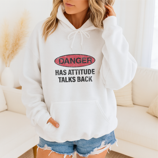 DANGER ATTITUDE WOMENS HOODIE