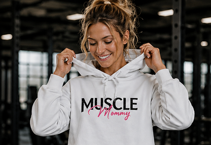 MUSCLE MOMMY CROP HOODIE
