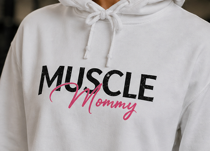 MUSCLE MOMMY CROP HOODIE