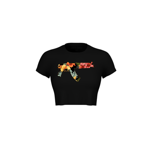 TROPICAL AK CROP TEE