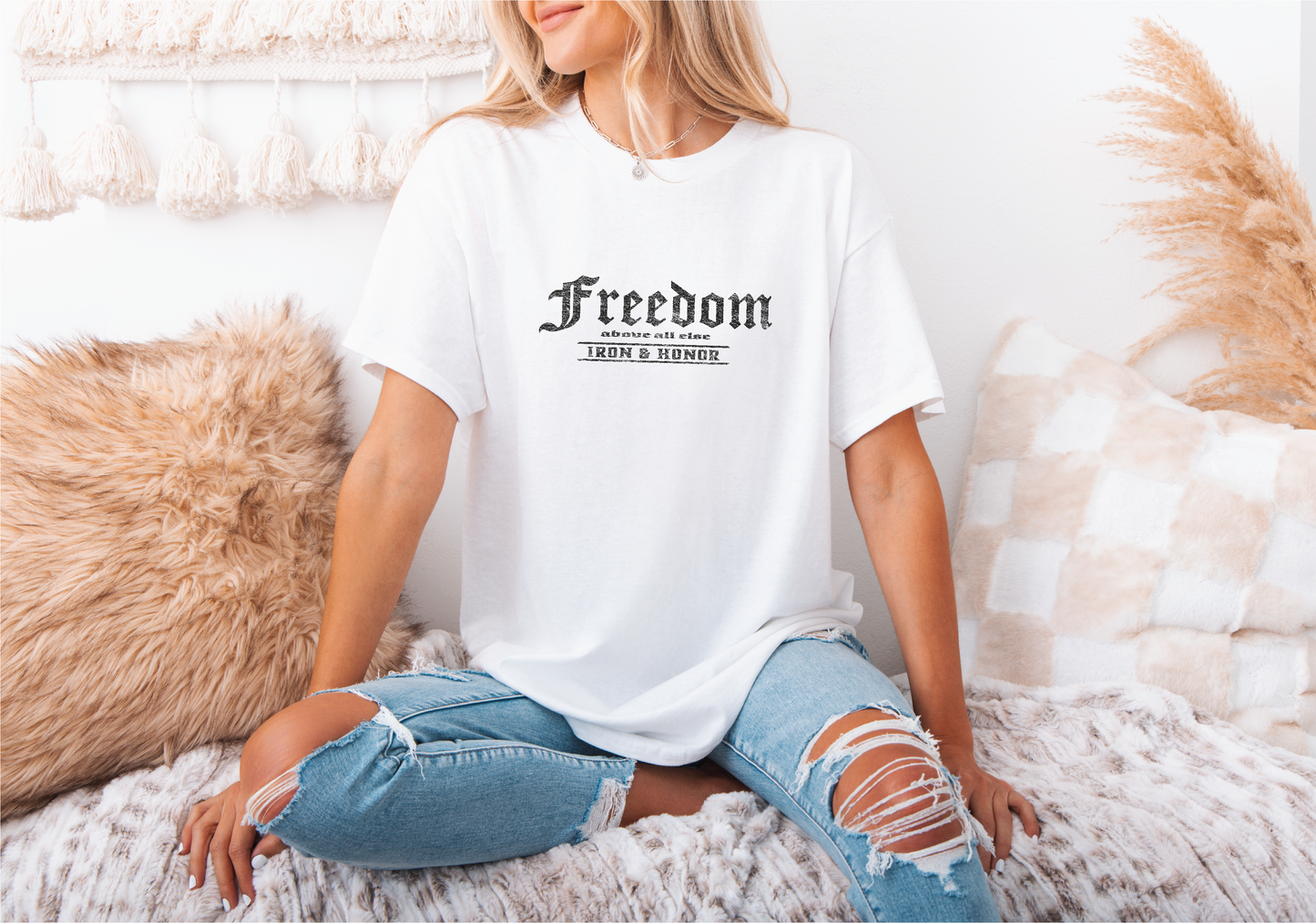 FREEDOM ABOVE ALL ELSE WOMEN UNISEX TEE