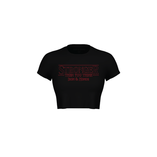 STRONGER THAN YOU THINK CROP TEE