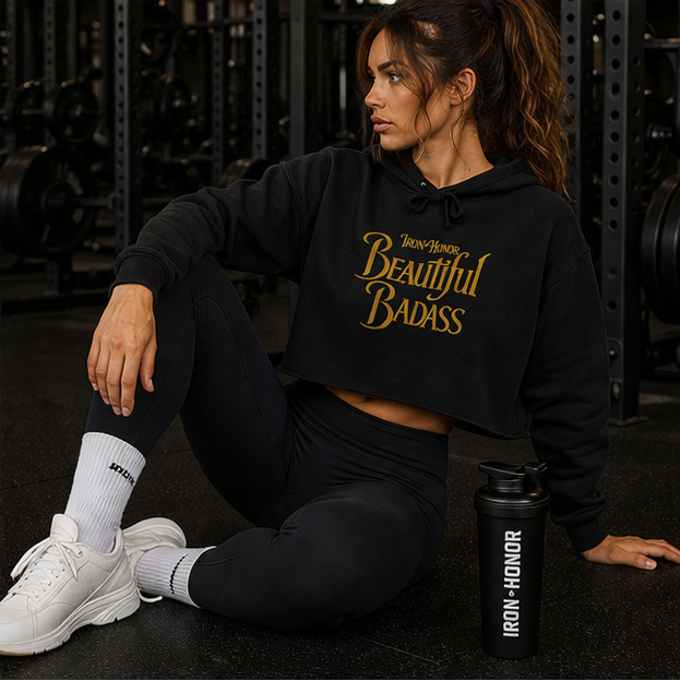 BEAUTIFUL BADASS CROP HOODIE