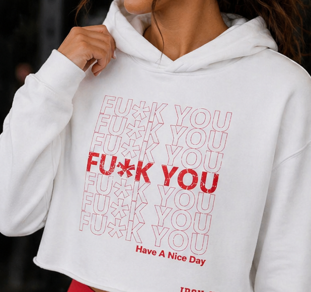 HAVE A NICE DAY CROP HOODIE