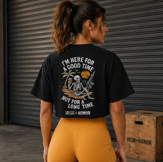 HERE FOR A GOOD TIME OVERSIZED TEE